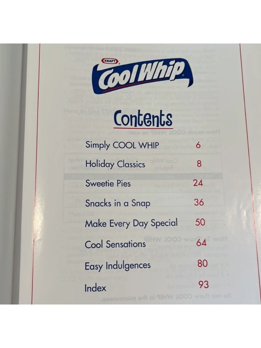Celebrate With Cool Whip Cookbook Recipes HC Book